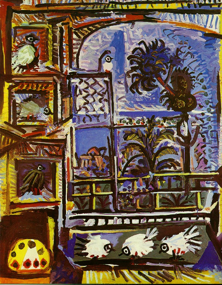 Picasso Studio. Pigeons. Velazquez. 1957